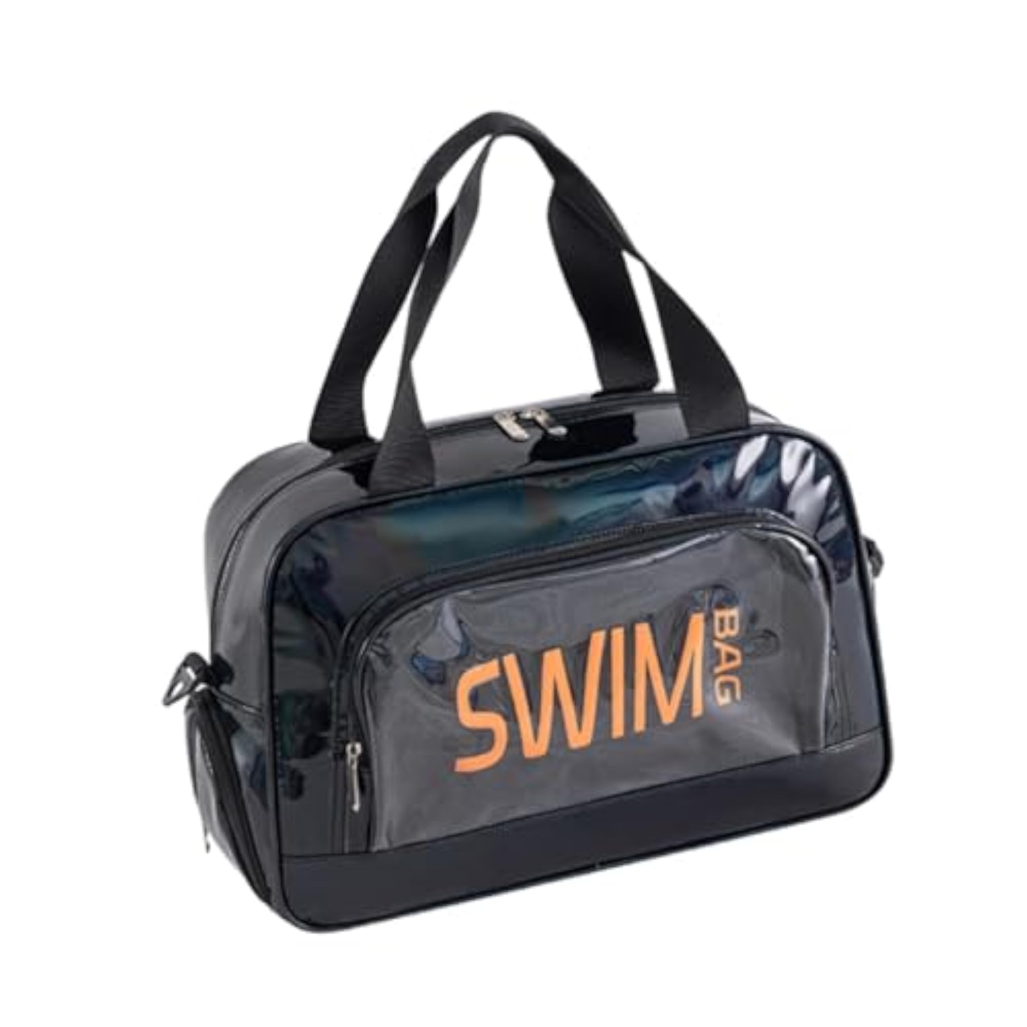 Beach Bag Travel Tote with Zipper, Black